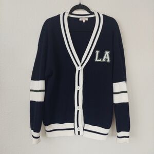 Stella Tweed LA V-neck Women's Sweater Cardigan Size XL